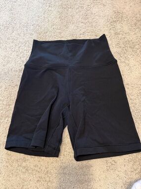 High-Waist Black Women's Bike Shorts